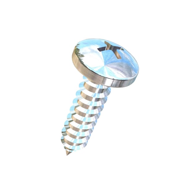 Allied Titanium Sheet Metal Screw, #10 x 3/4 in, Plain Titanium Pan Head Phillips Drive 0001599 - main